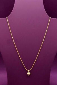 micro gold chain with pendent