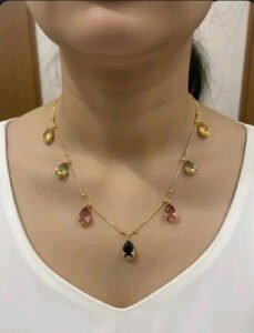 multicolor stone chain