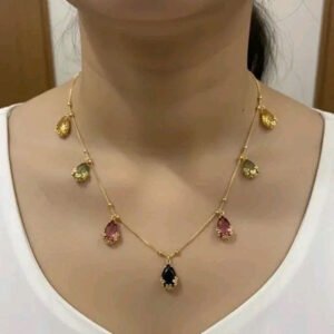 multicolor stone chain