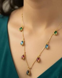 multicolor stone chain